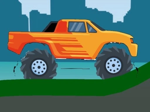 Monster Truck Hill Driving 2D Game